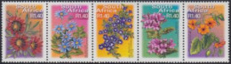 Südafrika Mi.Nr. Zdr.1363-67 Freim. Fauna Und Flora, Blüten (Fünferstreifen) - Autres & Non Classés