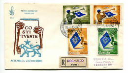 Somalia AFIS FDC Venetia 1959 Costituenete  Viaggiata Racc. Per L'Italia - Somalië (AFIS)