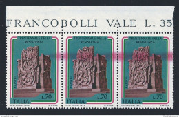 1975 REPUBBLICA, N. 1292, Striscia Di Tre MNH** VARIETA' - Errors And Curiosities