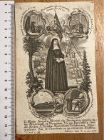 Kopergravure Papier 7 X 12 Cm B. Mater Angela Mericii De Desen Virgo Fundatrix St. Ursula Klauber - Collezioni