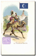 CPA La Poste En Egypte Pyramide Chameau - Briefmarken (Abbildungen)