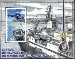 TAAF 2022. Replenishment Of Kerguelen Base By Ship Marion Dufresne (MNH OG) S/S - Nuevos