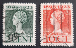 Nederland 1923   Mi #123 En 126  Jubileum 25jr. - Usados