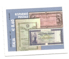 (REPUBBLICA ITALIANA) 2011, RISPARMIO POSTALE - Serie Di 2 Francobolli Nuovi MNH** - 2011-20:  Nuovi