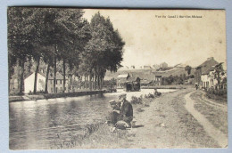 CPA - Sart Les Moines - Vue Du Canal Avec Des Pecheurs - Charleroi