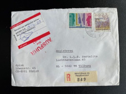 SWITZERLAND 1987 REGISTERED LETTER ZURICH TO TILBURG 16-11-1987 ZWITSERLAND SUISSE SCHWEIZ - Lettres & Documents