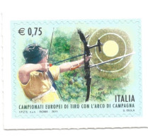 (REPUBBLICA ITALIANA) 2011, CAMPIONATI MONDIALI DI TIRO CON L'ARCO DI CAMPAGNA - Serie Di 1 Francobollo Nuovo MNH** - 2011-20: Mint/hinged