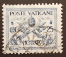 Vaticaanstad 1929 Used Mi #4,  25c, Pius XI - Usados