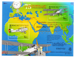 Bloc De Chine :  1999 Macau 75e Anniv Du Sarmento De Beires Et  Brito Pais Du Vol Du Portugal - Macao SG MS1095** - Ungebraucht