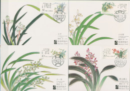 China 1988 Orchideen Maximumkarten 2215/18 MK (X18212) - Cartes-maximum