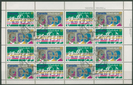 Kanada 1980 Nationalhymne Komponisten 768/69 ZD-Bogen Gestempelt (C93904) - Used Stamps