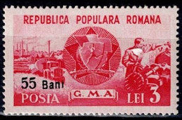 ROMANIA 1952 SPORT WITH OVERPRINT MI No 1339 MNH VF!! - Neufs