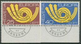 Schweiz 1973 Europa CEPT Posthorn 994/95 Mit TOP-Stempel - Usati