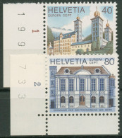 Schweiz 1978 Europa CEPT Baudenkmäler Rathaus Bern 1128/29 Ecke Postfrisch - Unused Stamps