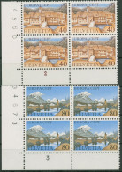 Schweiz 1977 Europa CEPT Landschaften 1094/95 4er-Block Ecke Bogennummer Postfr. - Unused Stamps