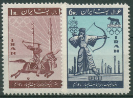 Iran 1960 Olympia Sommerspiele Rom 1080/81 Postfrisch - Irán