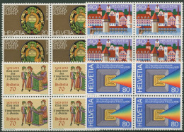 Schweiz 1978 Ereignisse LEMANEX Buchdruck 1116/19 4er-Block Postfrisch - Unused Stamps