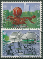 Schweiz 1987 Europa CEPT Moderne Architektur Skulptur Brunnen 1349/50 Gestempelt - Used Stamps