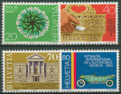 Schweiz 1980 Ereignisse Garten Landwirtschaft Automobilsalon 1170/73 Postfrisch - Unused Stamps