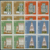 Schweiz 1984 Pro Patria Museumsschätze Kachelöfen 1272/75 4er-Block Postfrisch - Unused Stamps