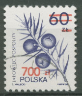 Polen 1990 Heilpflanzen Wacholder MiNr. 3215 Mit Aufdruck 3269 Gestempelt - Usados
