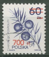 Polen 1990 Heilpflanzen Wacholder MiNr. 3215 Mit Aufdruck 3269 Gestempelt - Used Stamps