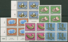 Schweiz 1960 Pro Patria Mineralien 714/18 4er-Block Postfrisch - Nuovi