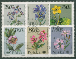 Polen 1990 Pflanzen Botanischer Garten Warschau 3282/87gestempelt - Used Stamps