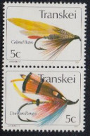 Südafrika - Transkei Mi.Nr. Zdr.66,65 Senkr. Künstliche Fliegen  - Andere & Zonder Classificatie