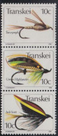 Südafrika - Transkei Mi.Nr. Zdr.85,86,87 Senkr. Künstliche Fliegen  - Other & Unclassified