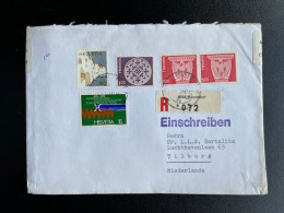 SWITZERLAND 1975 REGISTERED LETTER MANNEDORF TO TILBURG ZWITSERLAND SUISSE SCHWEIZ EINSCHREIBEN - Brieven En Documenten