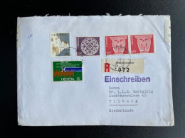 SWITZERLAND 1975 REGISTERED LETTER MANNEDORF TO TILBURG ZWITSERLAND SUISSE SCHWEIZ EINSCHREIBEN - Lettres & Documents