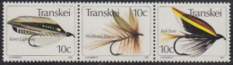 Südafrika - Transkei Mi.Nr. Zdr.84,83,87 Waag. Künstliche Fliegen  - Other & Unclassified
