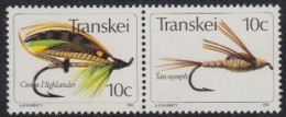 Südafrika - Transkei Mi.Nr. Zdr.86,85 Waag. Künstliche Fliegen  - Andere & Zonder Classificatie