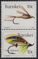 Südafrika - Transkei Mi.Nr. Zdr.85,86 Senkr. Künstliche Fliegen  - Andere & Zonder Classificatie