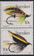 Südafrika - Transkei Mi.Nr. Zdr.86,87 Senkr. Künstliche Fliegen  - Andere & Zonder Classificatie