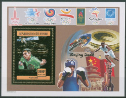 Elfenbeinküste 2005 Olympiade Peking Tischtennis Block 165 A Postfrisch (C40599) - Ivoorkust (1960-...)