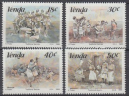 Südafrika - Venda Mi.Nr. 187-90 Traditionelle Tänze (4 Werte) - Other & Unclassified
