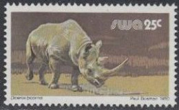 Südwestafrika Mi.Nr. 488x Freim. Wildlebende Säugetiere, Nashorn (25) - Namibia (1990- ...)