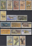 Südwestafrika Mi.Nr. 476-92x Freim. Wildlebende Säugetiere (17 Werte) - Namibië (1990- ...)