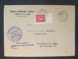 BRIEF Bor Česká Lípa - 1946 Doplatné MNV /// P4302 - Briefe U. Dokumente