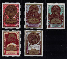 RUSSIA  1972 SCOTT #4018-4022  MH - Unused Stamps