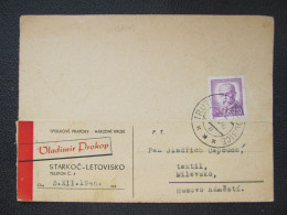 BRIEF Trutnov - Pardubice 1946 Starkoč - Milevsko Vlakovka Bahnpost Zugstempel  /// P4296 - Covers & Documents