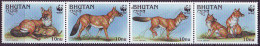 BHUTAN - WWF  CUON ALPINS - **MNH - 1997 - Unused Stamps