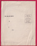 FORMULE PAR BALLON MONTE NEUVE LETTRE - War 1870