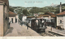 AK Un Saluto Da Superga - Stazione Della Ferrovia Funicolare - Ca. 1910 (68360) - Trasporti