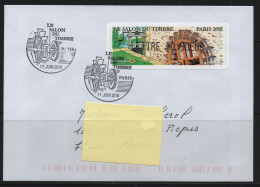 Atm, Lisa1, PLI FDC, LETTRE 0.90€,  Salon Du Timbre 2010. Moulins, Roue à Aube. - 2010-... Illustrated Franking Labels