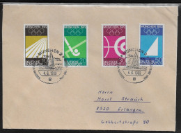 Germany. FDC Sc. B446-B449.   Olympic Games Munich 1972.  FDC Cancellation. - 1961-1970