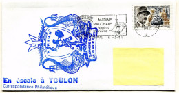 ORION SUBMARINE FORCE US ATLANTIC FLEET Sur Enveloppe Oblitération ROULON NAVAL 1983 - Sottomarini