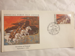 Marshall Island - First Day Cover - Invasion Of Poland - Islas Marshall